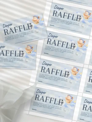 Baby Shower Raffle Template Bear Theme v1.0