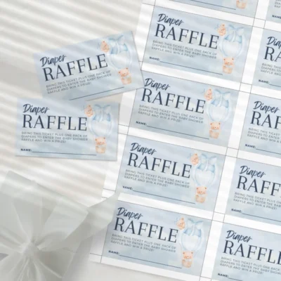 Baby Shower Raffle Template Bear Theme v1.2