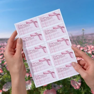 Baby Shower Raffle Template Pink Bow Theme v1.0
