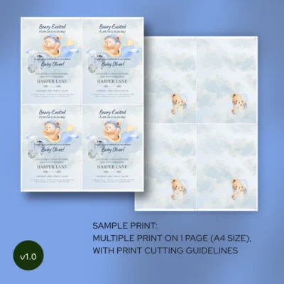 Baby Shower Invitation Bear Theme v1.0