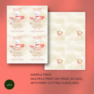 Baby Shower Invitation Bear Theme v1.1