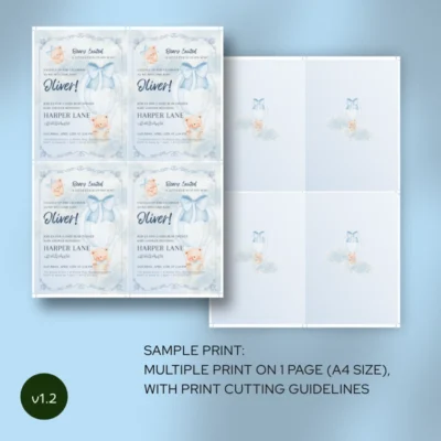 Baby Shower Invitation Bear Theme v1.2