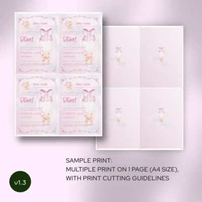 Baby Shower Invitation Bear Theme v1.3