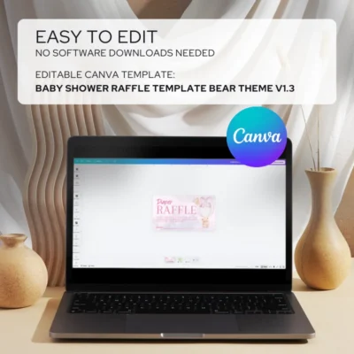 Baby Shower Raffle Template Bear Theme v1.3