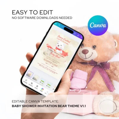 Baby Shower Invitation Bear Theme v1.1
