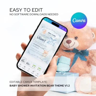 Baby Shower Invitation Bear Theme v1.2
