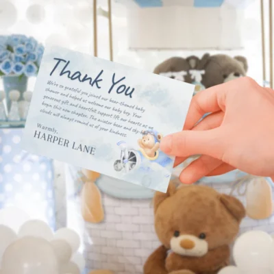 Baby Shower Thank You Card Bear Theme v1.0
