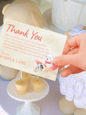 Baby Shower Thank You Card Bear Theme v1.1