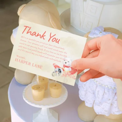 Baby Shower Thank You Card Bear Theme v1.1