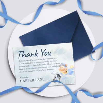 Baby Shower Thank You Card Bear Theme v1.0
