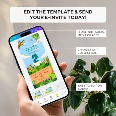 Digital Birthday Invite 2Yo Cute Dinosaur Theme v1.0
