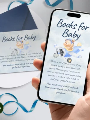 Baby Shower Books for Baby Card Bear Theme v1.0