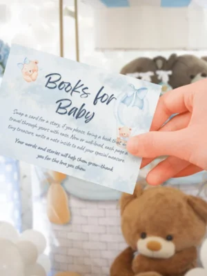 Baby Shower Books for Baby Card Bear Theme v1.2