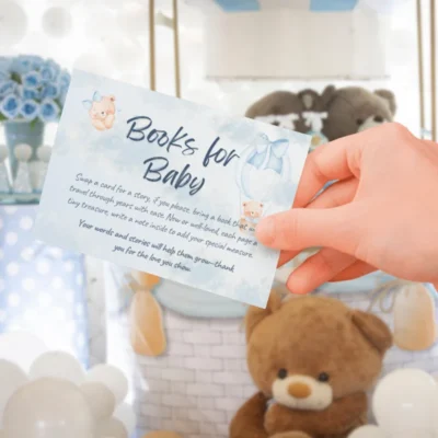 Baby Shower Books for Baby Card Bear Theme v1.2