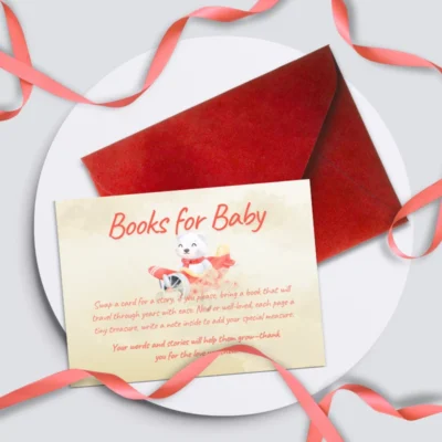 Baby Shower Books for Baby Card Bear Theme v1.1