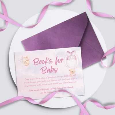 Baby Shower Books for Baby Card Bear Theme v1.3