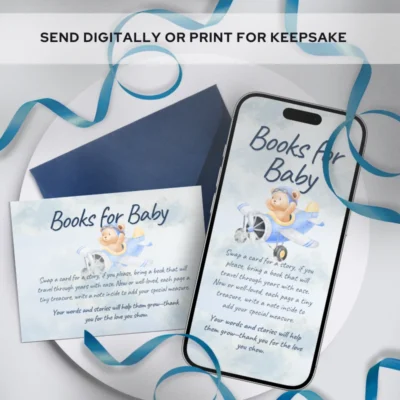Baby Shower Books for Baby Card Bear Theme v1.0