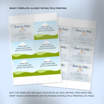 Baby Shower Books for Baby Card Bear Theme v1.0