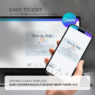 Baby Shower Books for Baby Card Bear Theme v1.0